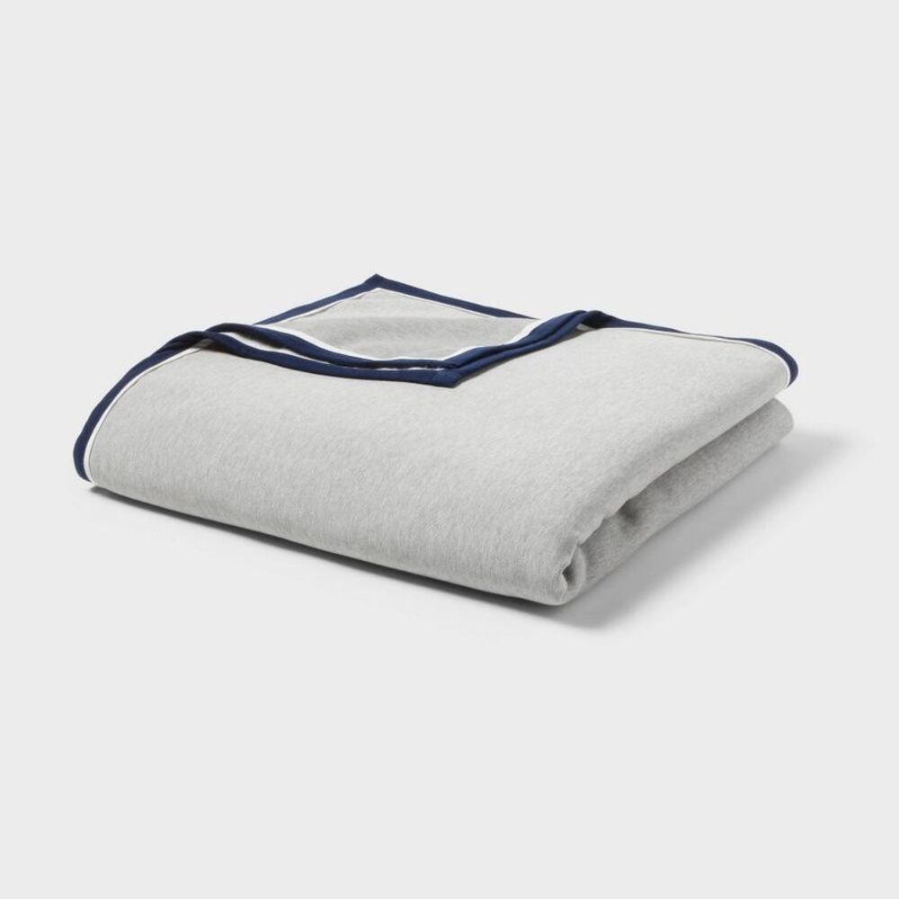 Full/Queen Sweatshirt Bed Blanket Gray - Room Essentials